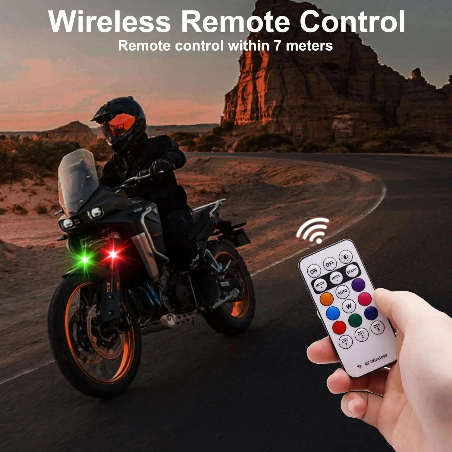 LED Aircraft Strobe Lights Remote Control 8 Colors Anti-Collision Lights-8pcs