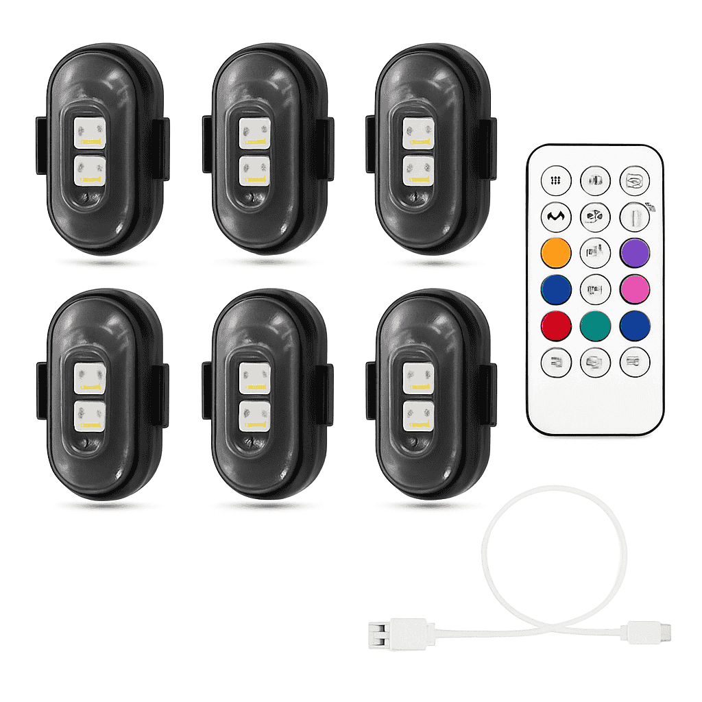 LED Aircraft Strobe Lights Remote Control 8 Colors Anti-Collision Lights-8pcs