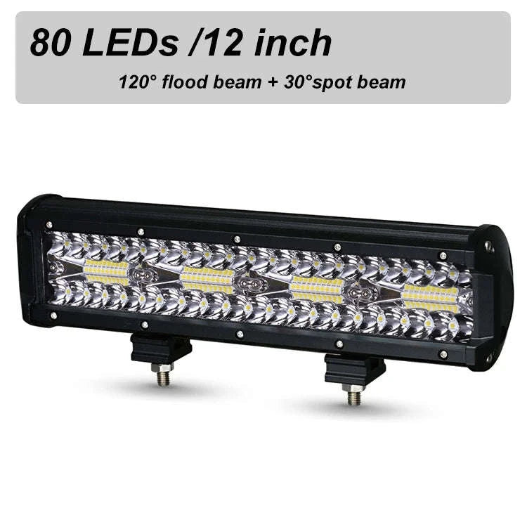 LED Bar Work Light 12V 24V Spot Flood for Offroad Vehicles-1pc 420W led bar