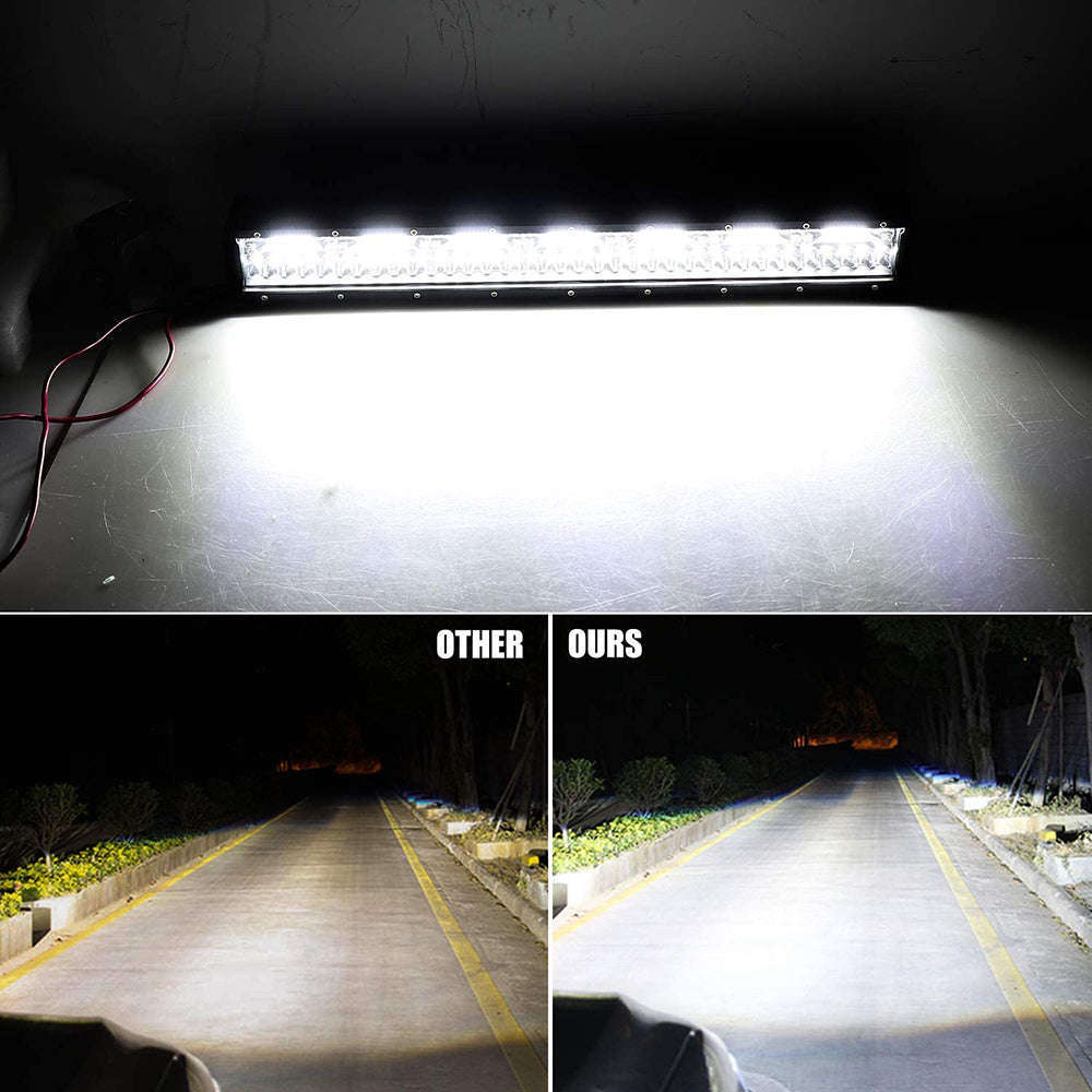 LED Bar Work Light 12V 24V Spot Flood for Offroad Vehicles-1pc 420W led bar
