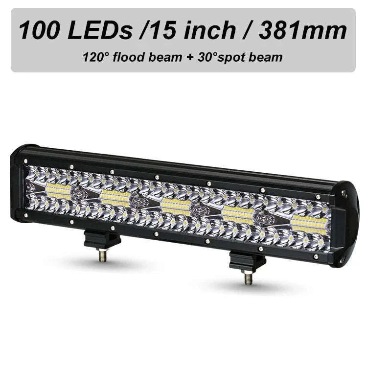 LED Bar Work Light 12V 24V Spot Flood for Offroad Vehicles-1pc 420W led bar