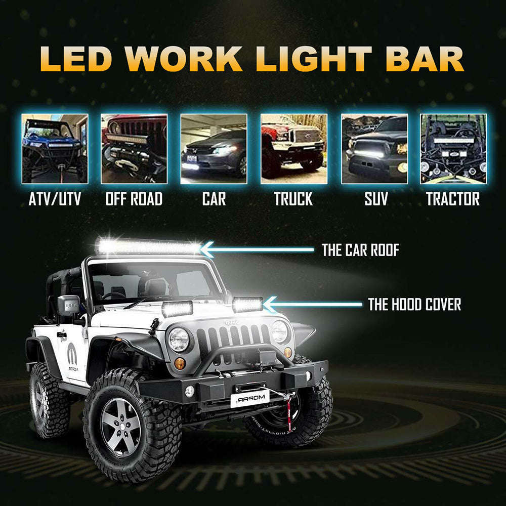 LED Bar Work Light 12V 24V Spot Flood for Offroad Vehicles-1pc 420W led bar