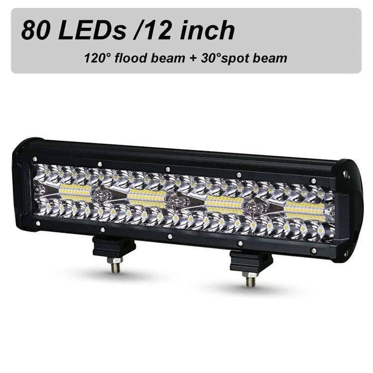 LED Bar Work Light 12V 24V Spot Flood for Offroad Vehicles-1pc 420W led bar