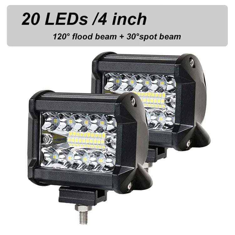 LED Bar Work Light 12V 24V Spot Flood for Offroad Vehicles-1pc 420W led bar