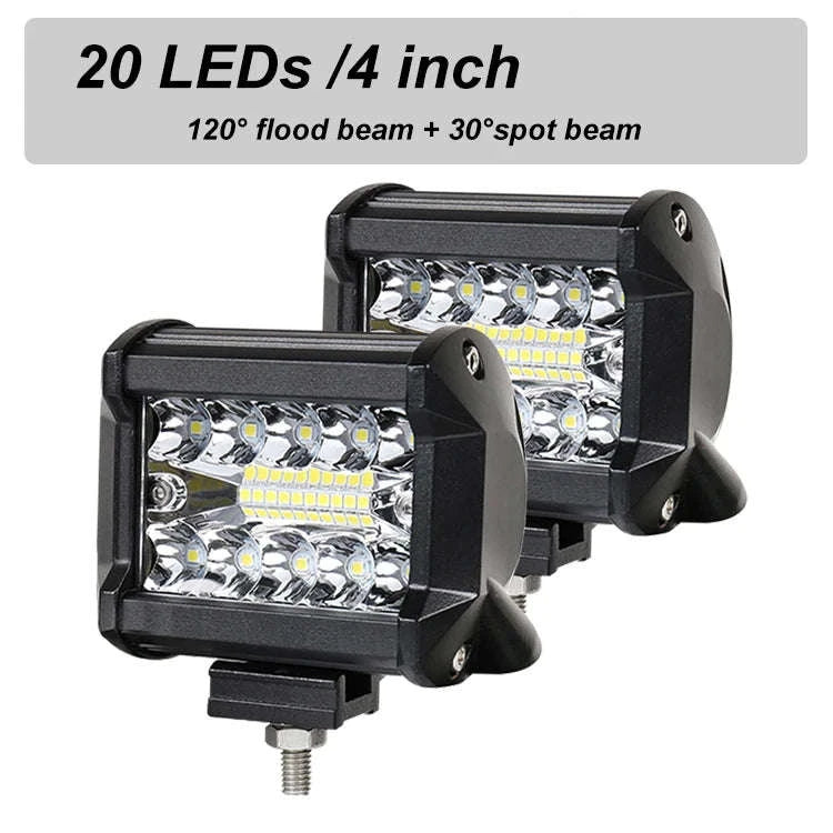 LED Bar Work Light 12V 24V Spot Flood for Offroad Vehicles-1pc 420W led bar
