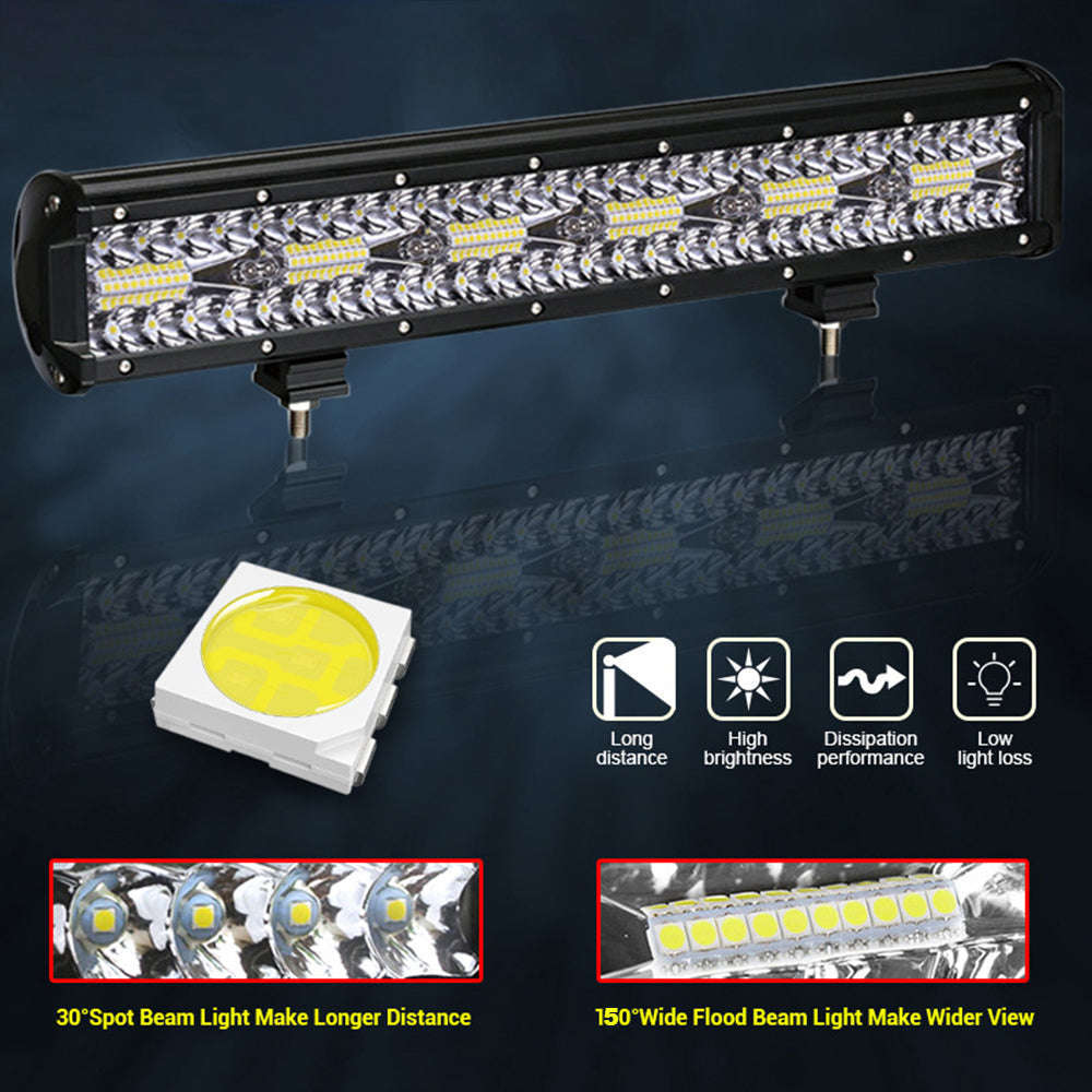 LED Bar Work Light 12V 24V Spot Flood for Offroad Vehicles-1pc 420W led bar