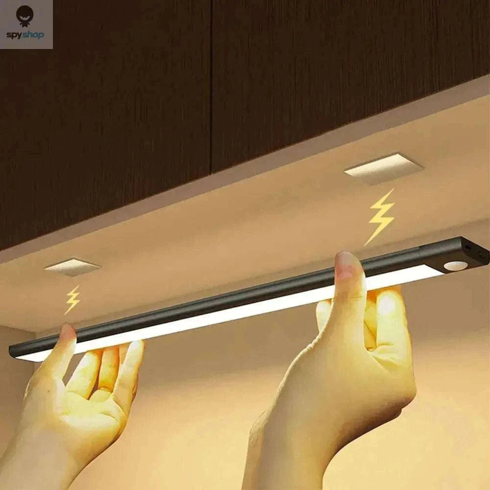 LED Cabinet Light with Motion Sensor, Rechargeable and Slim-Silvery 40CM