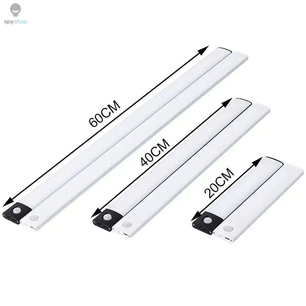 LED Cabinet Light with Motion Sensor, Rechargeable and Slim-Silvery 40CM