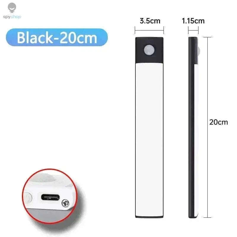LED Cabinet Light with Motion Sensor, Rechargeable and Slim-Silvery 40CM