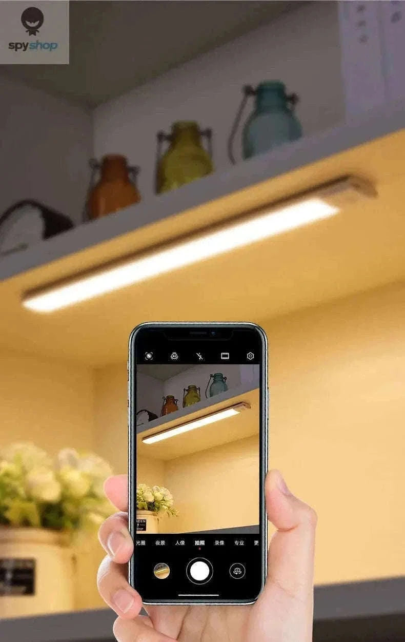 LED Cabinet Light with Motion Sensor, Rechargeable and Slim-Silvery 40CM