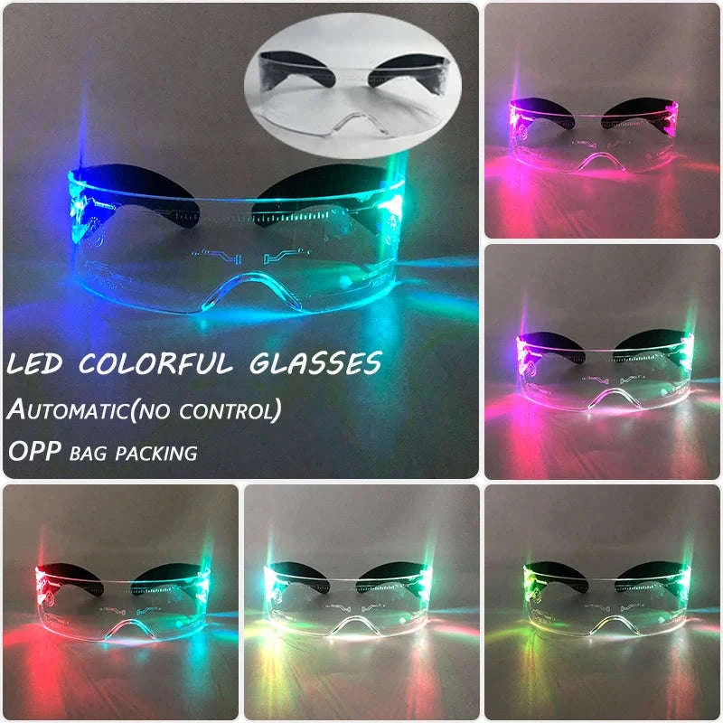 LED Cyberpunk Glasses – Futuristic Light-Up Eyewear-06Acrylic