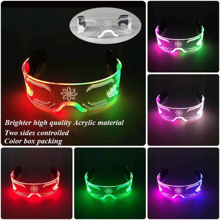 LED Cyberpunk Glasses – Futuristic Light-Up Eyewear-06Acrylic