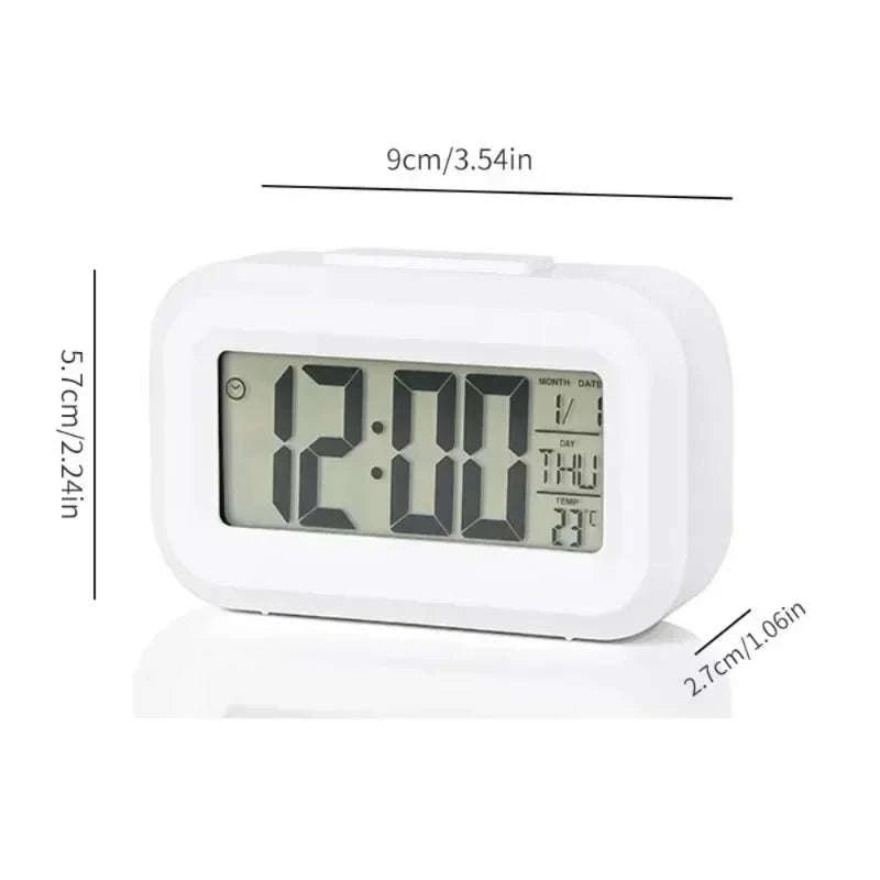 LED Digital Alarm Clock with Temperature, Calendar & Snooze-United States / Pink