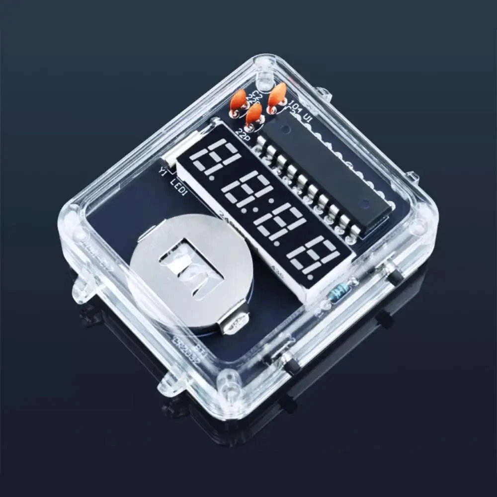 LED DIY Electronic Watch Kit with Silicone Strap-Black / China Mainland