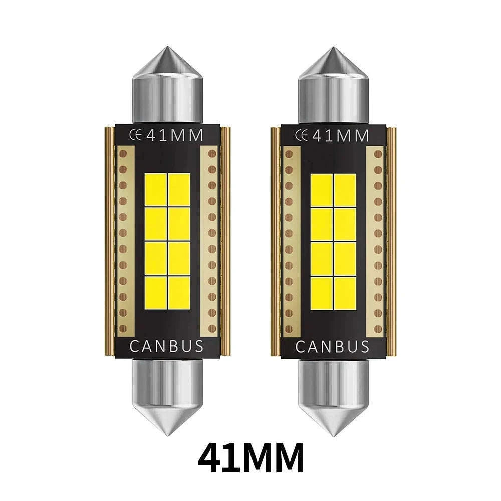 LED Festoon Car Lights 31/36/39/41mm 12V/24V-31mm / 2 pieces / 2PCS White
