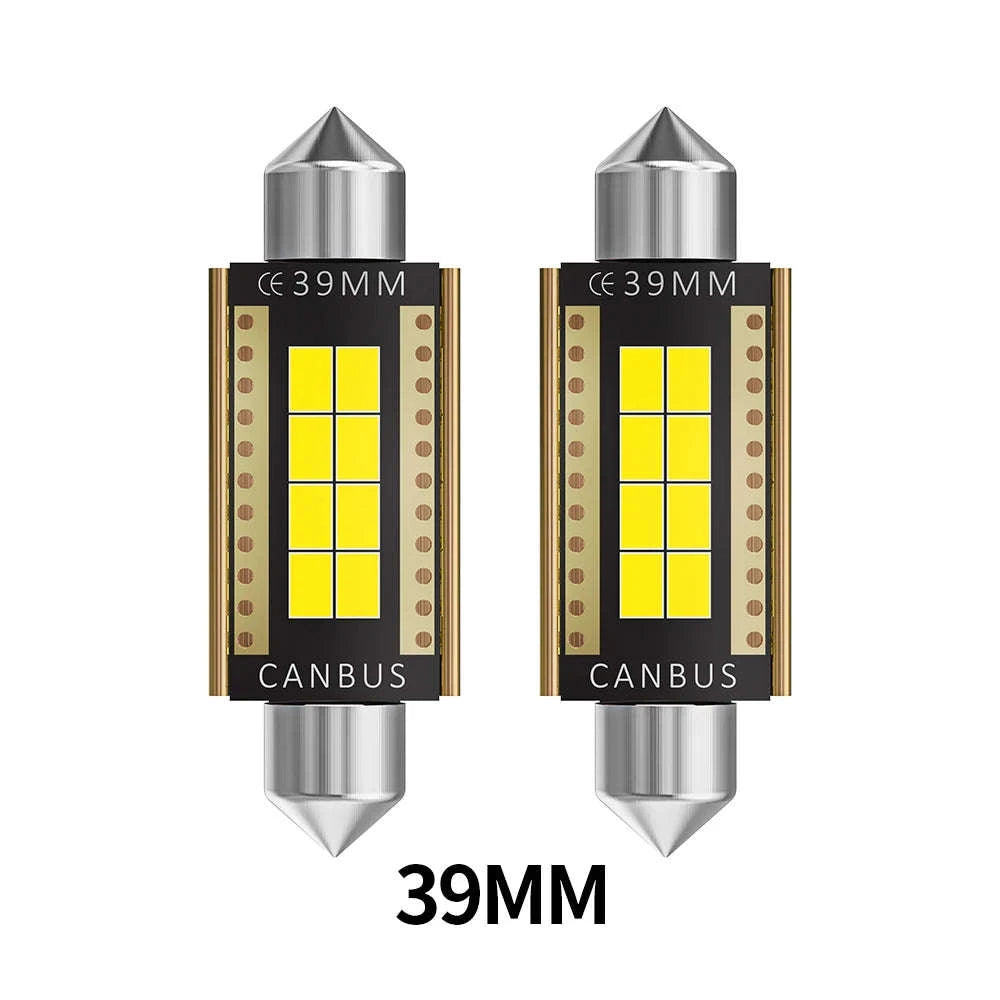 LED Festoon Car Lights 31/36/39/41mm 12V/24V-31mm / 2 pieces / 2PCS White