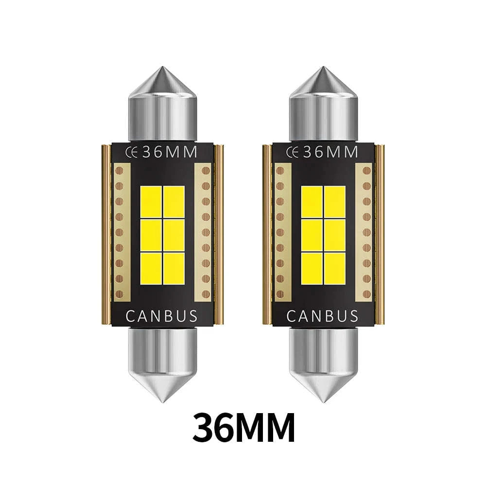 LED Festoon Car Lights 31/36/39/41mm 12V/24V-31mm / 2 pieces / 2PCS White