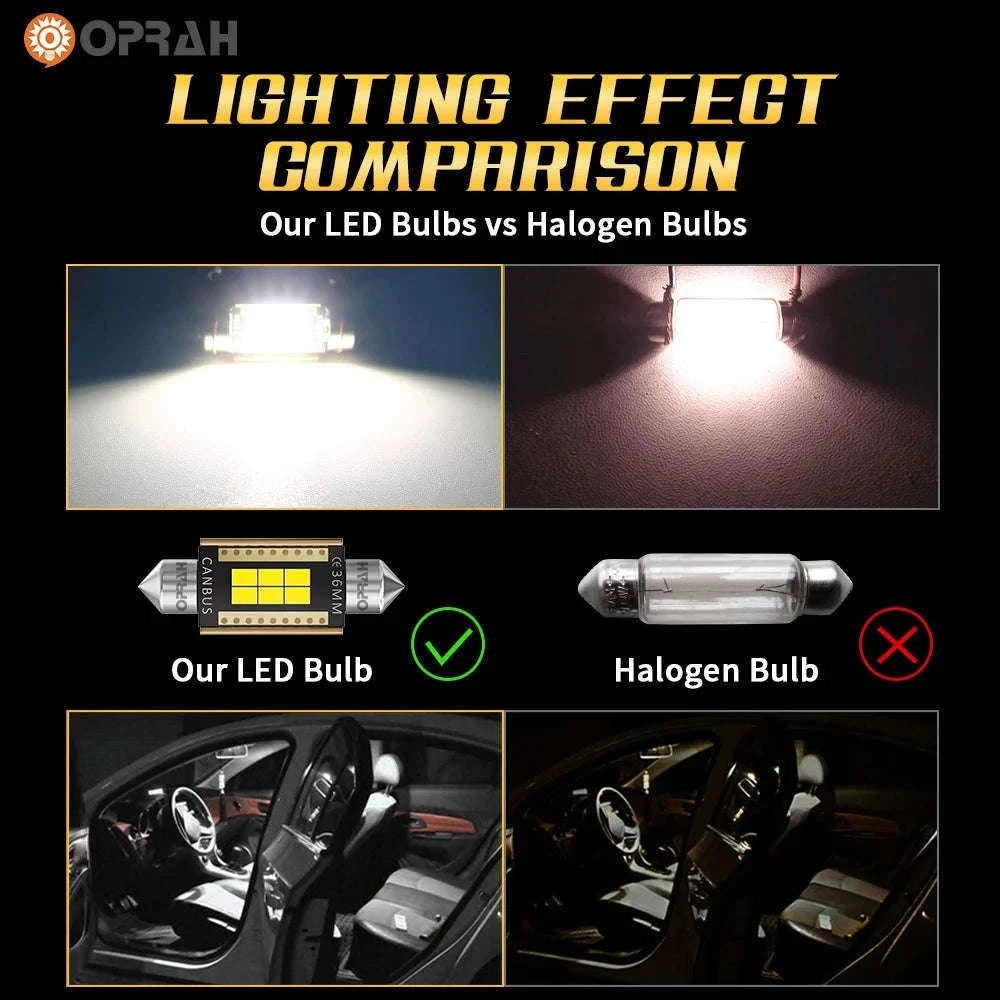 LED Festoon Car Lights 31/36/39/41mm 12V/24V-31mm / 2 pieces / 2PCS White