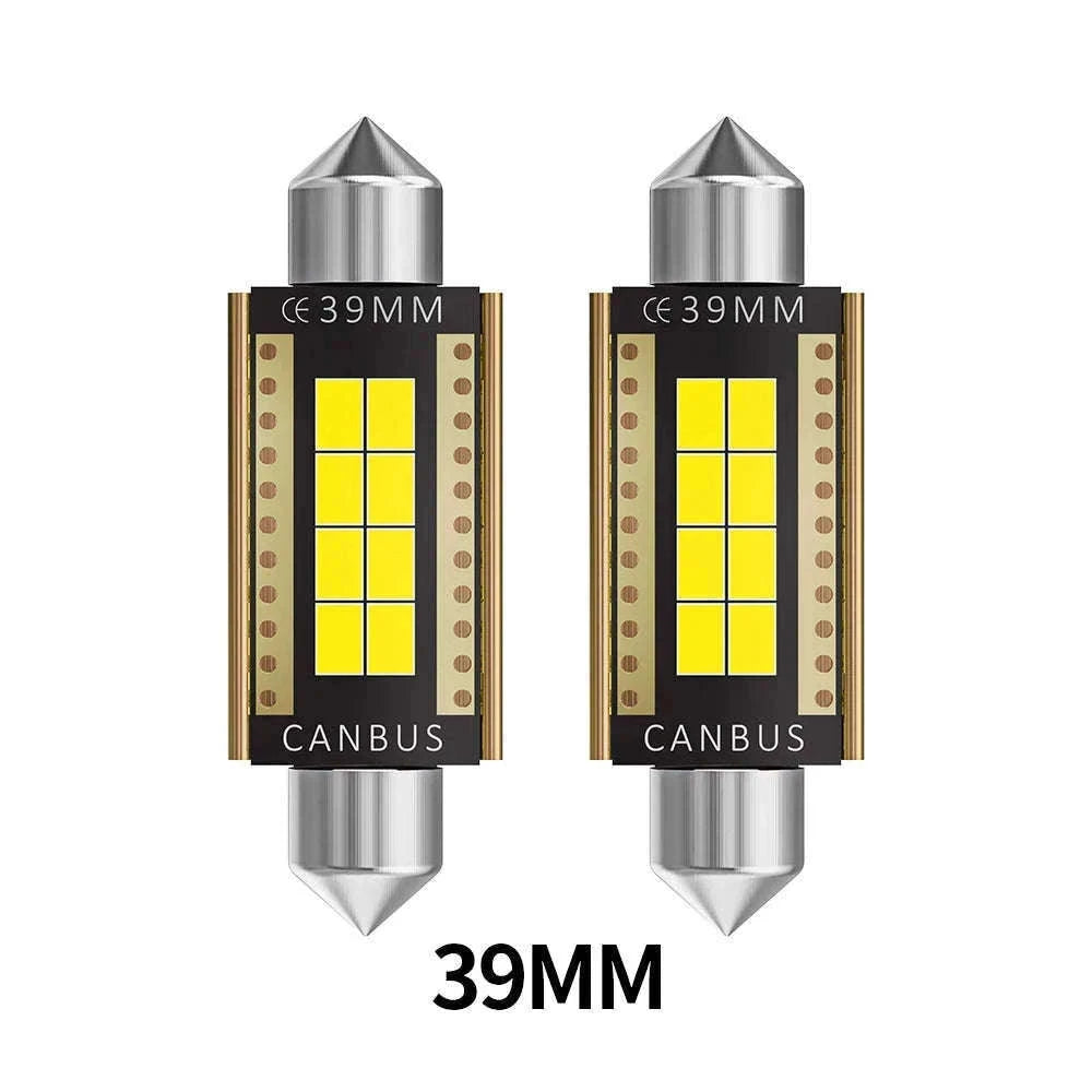 LED Festoon Car Lights 31/36/39/41mm 12V/24V-31mm / 2 pieces / 2PCS White