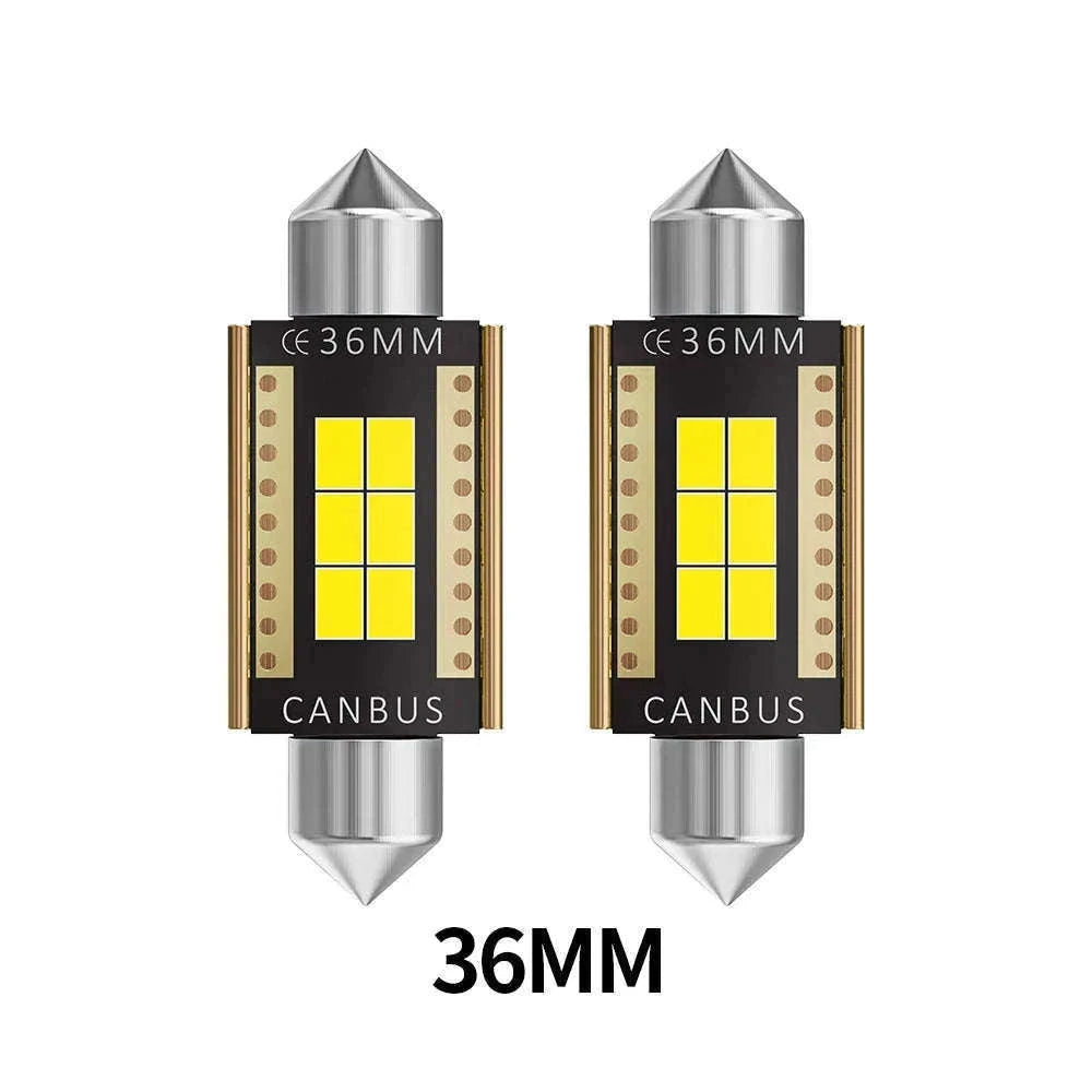 LED Festoon Car Lights 31/36/39/41mm 12V/24V-31mm / 2 pieces / 2PCS White