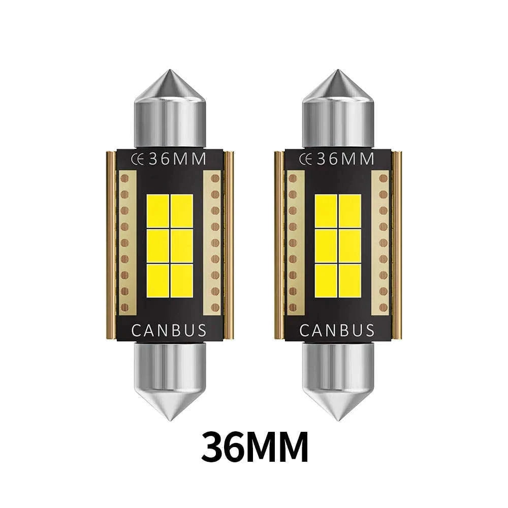 LED Festoon Car Lights 31/36/39/41mm 12V/24V-31mm / 2 pieces / 2PCS White