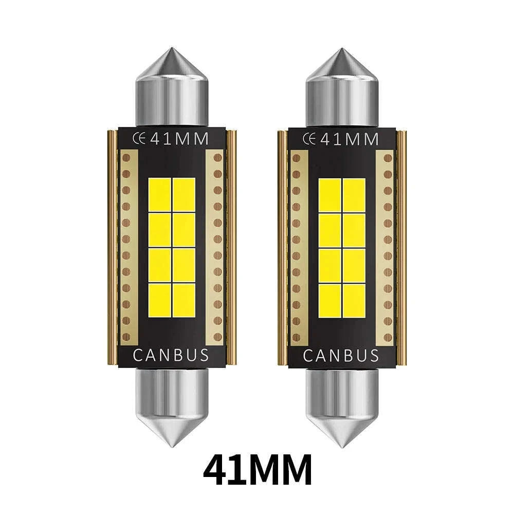 LED Festoon Car Lights 31/36/39/41mm 12V/24V-31mm / 2 pieces / 2PCS White
