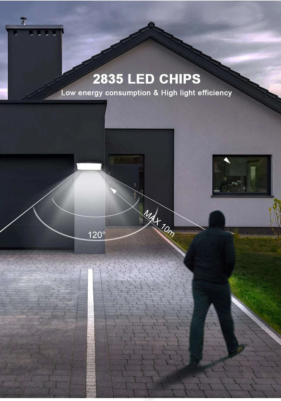 LED Flood Light Outdoor Waterproof Spotlight-1pcs / Warm White (2700-3500K) / 150W