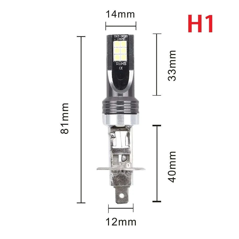 LED Fog Lights H8/H11/H16/9005/9006, 6000K White-9006/HB4 / 25000K White