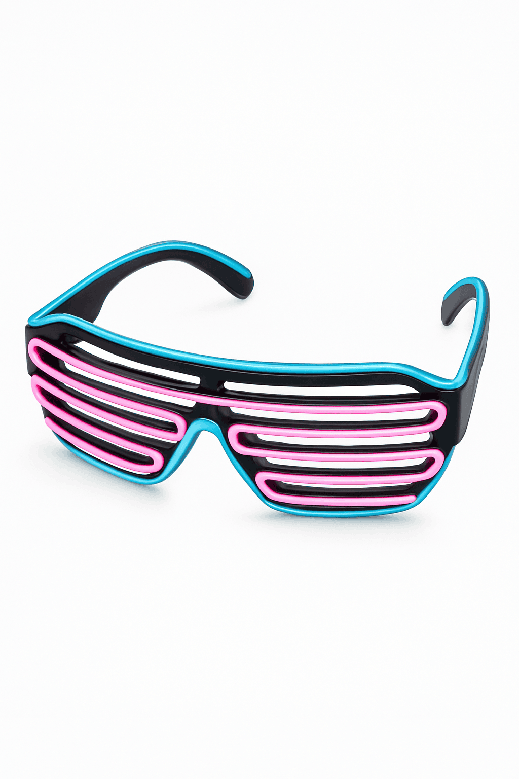 LED Glowing Glasses Neon Party Sunglasses for Events-15cm / Ice blue and pink