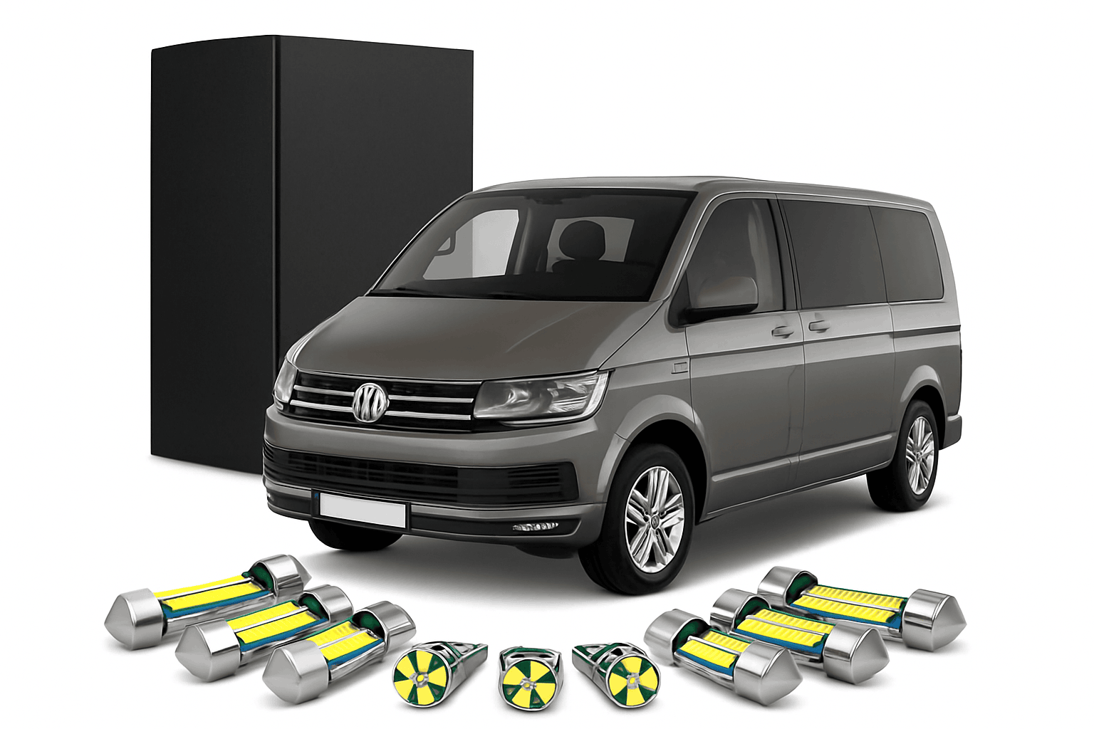 LED Interior Light Kit for T4 T5 T6 Caravelle Multivan Transporter-Crystal Blue 8000K / Multivan T5 - 16P