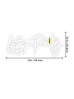 LED “Let’s Party” Neon Sign with Remote & Adjustable Brightness-Pink 20W / United States