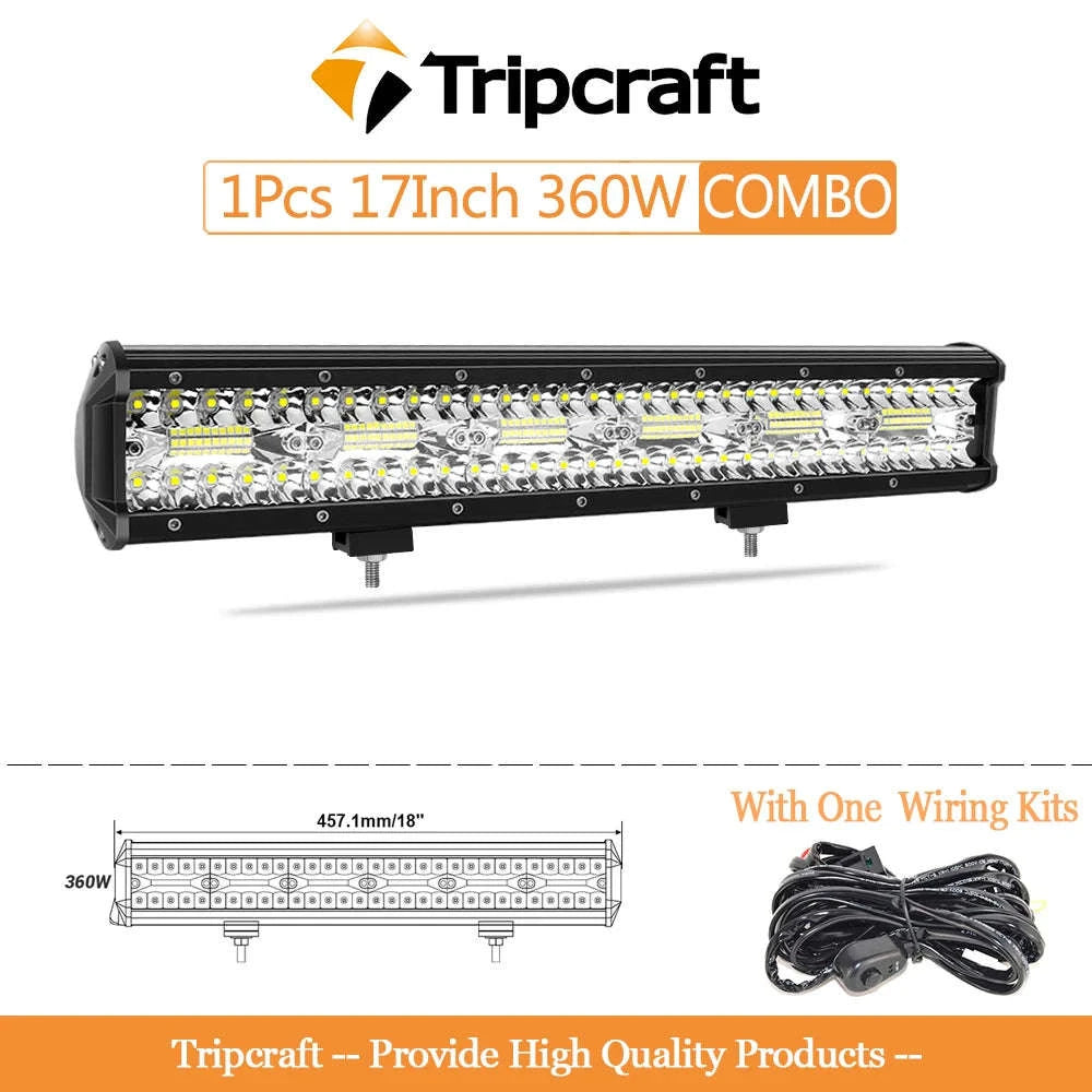 LED Light Bar Combo Beam 4-28 Inch for Off-Road Vehicles-1pc 20in 420w / Germany