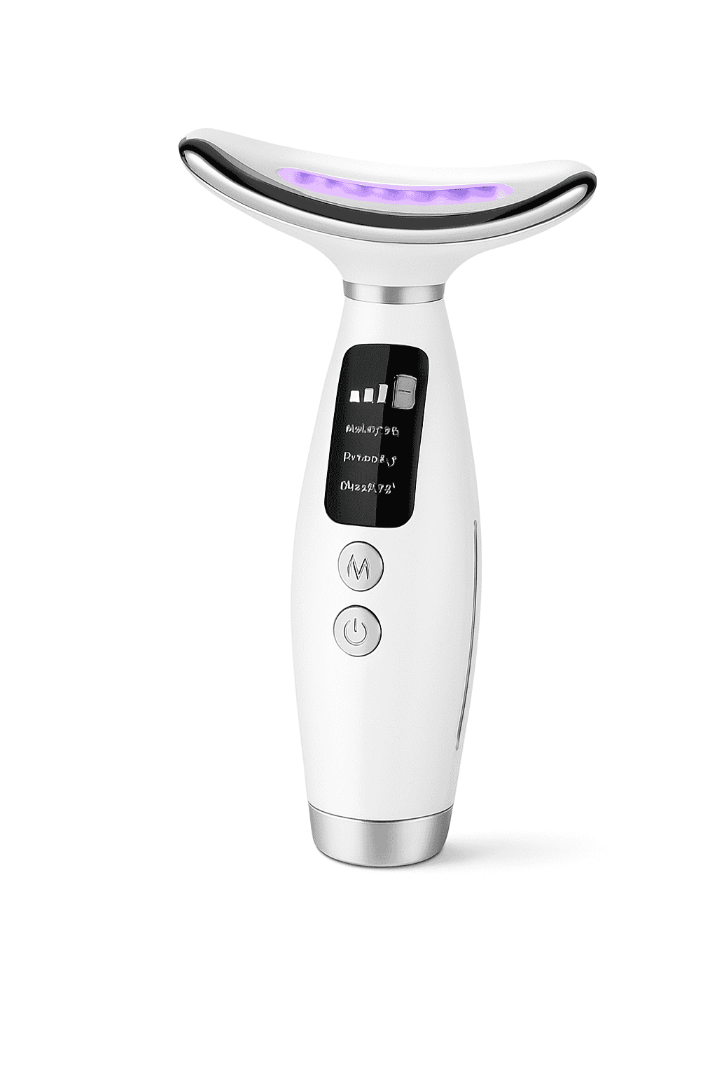 LED Light Therapy Face Neck Massager for Daily Skin Care-White
