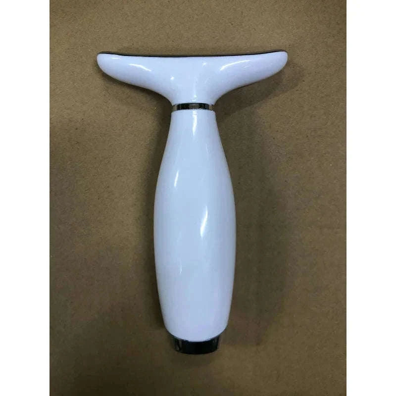 LED Light Therapy Face Neck Massager for Daily Skin Care-White
