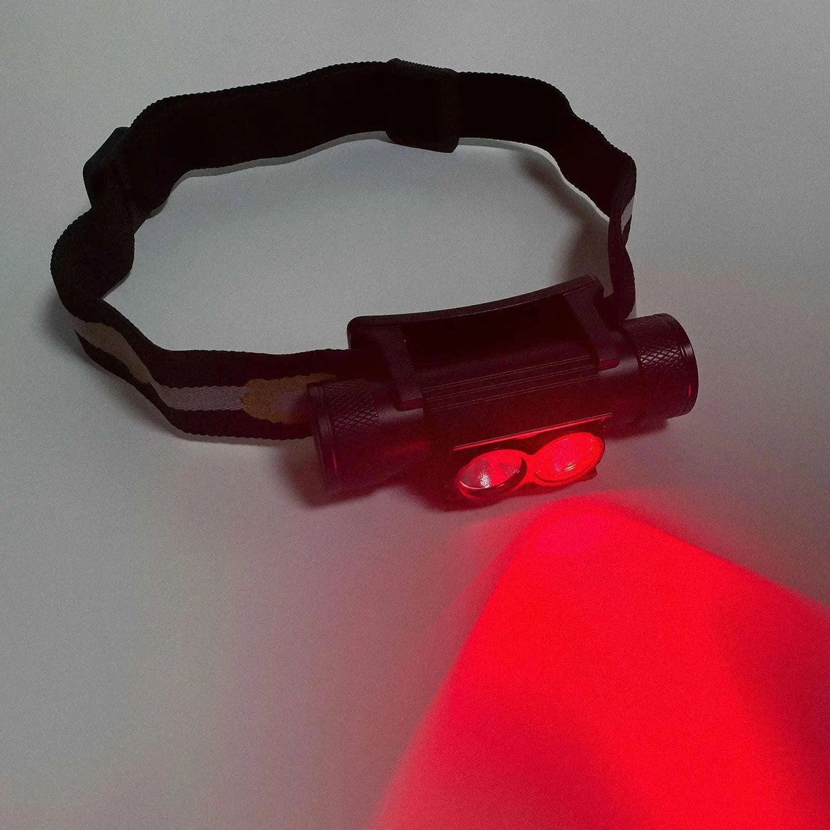 LED Mini Headlamp White Red USB-C Rechargeable-2000mah Battery