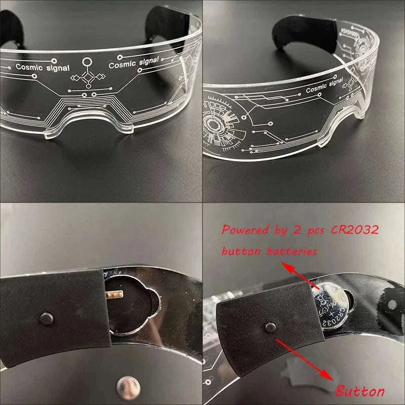LED Party Glasses with Colorful Glow and Multiple Light Modes-high quality Type B