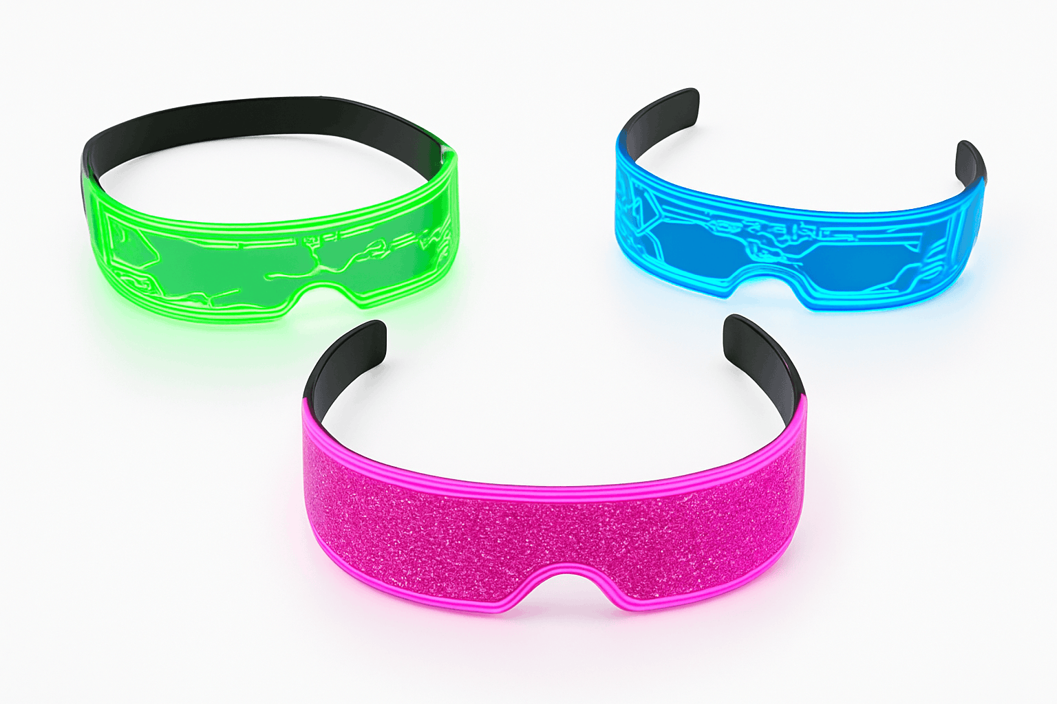 LED Party Glasses with Colorful Glow and Multiple Light Modes-high quality Type B