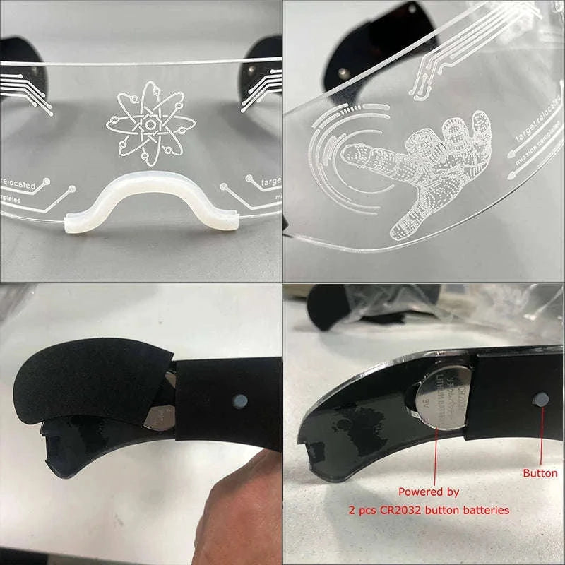 LED Party Glasses with Colorful Glow and Multiple Light Modes-high quality Type B