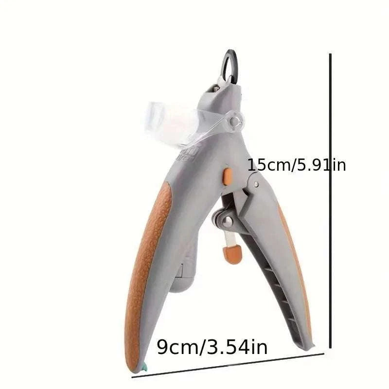 LED Pet Nail Clipper with Light for Safe Cat & Dog Grooming-United States / Grey with LED