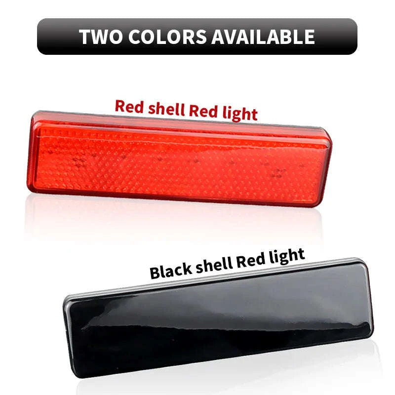 LED Rear Bumper Reflector Tail Light Pair for Compatible Vans-2PCS Black Lens