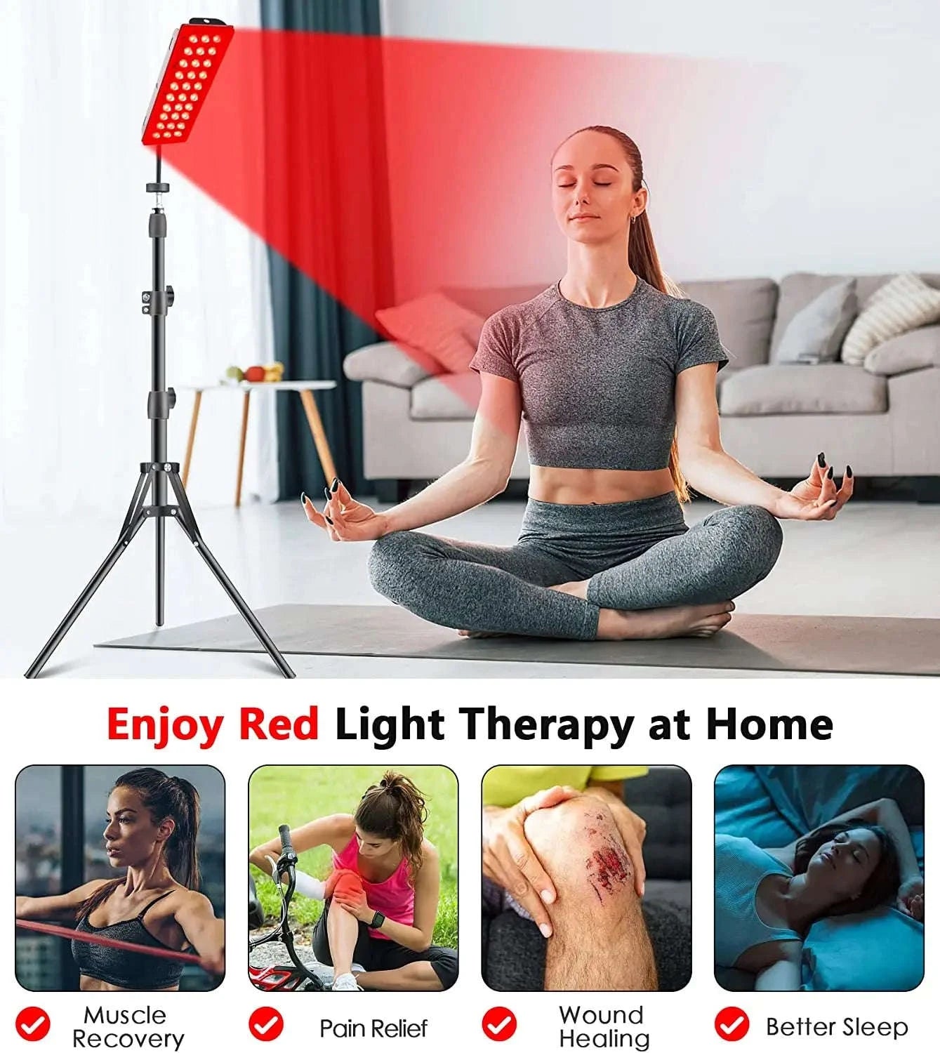 LED Red Light Therapy Lamp for Pain Relief & Skin Care-UK  PLUG