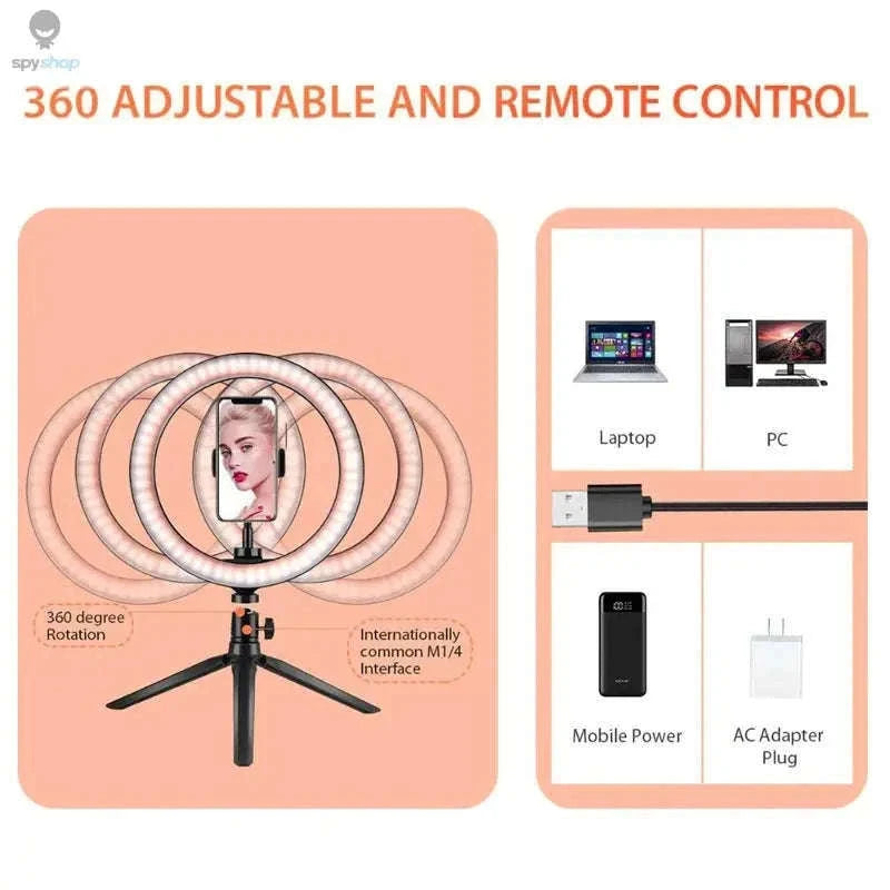 LED Selfie Ring Light for YouTube, TikTok, Live Streaming-D-16cm