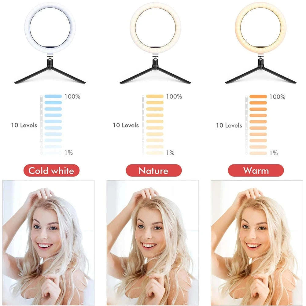 LED Selfie Ring Light with Bluetooth Remote Control-C-16cm