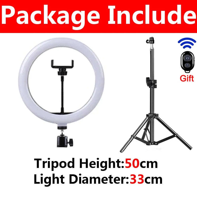 LED Selfie Ring Light with Bluetooth Remote Control-C-16cm