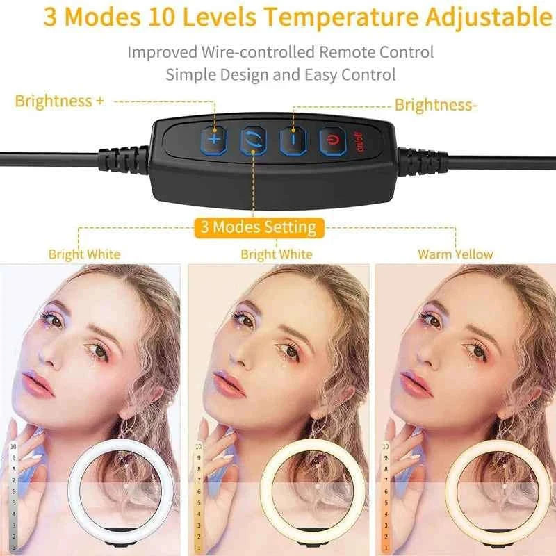 LED Selfie Ring Light with Bluetooth Remote Control-C-16cm