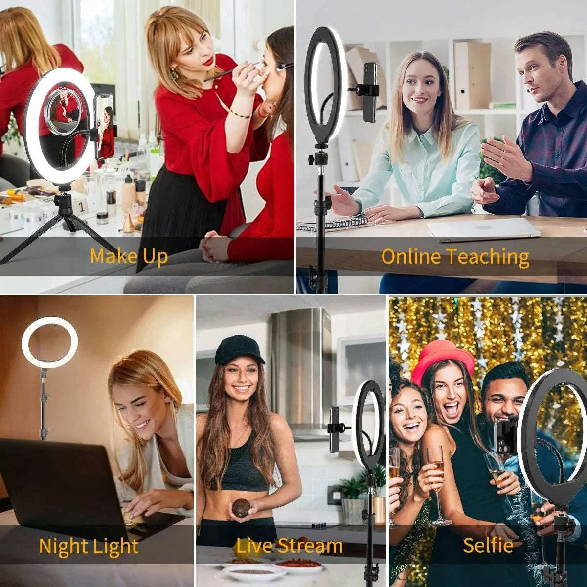 LED Selfie Ring Light with Tripod and Remote Control-C-16cm