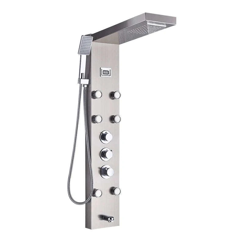 LED Shower Panel Massage Jet Shower System-Black 8804 / United States