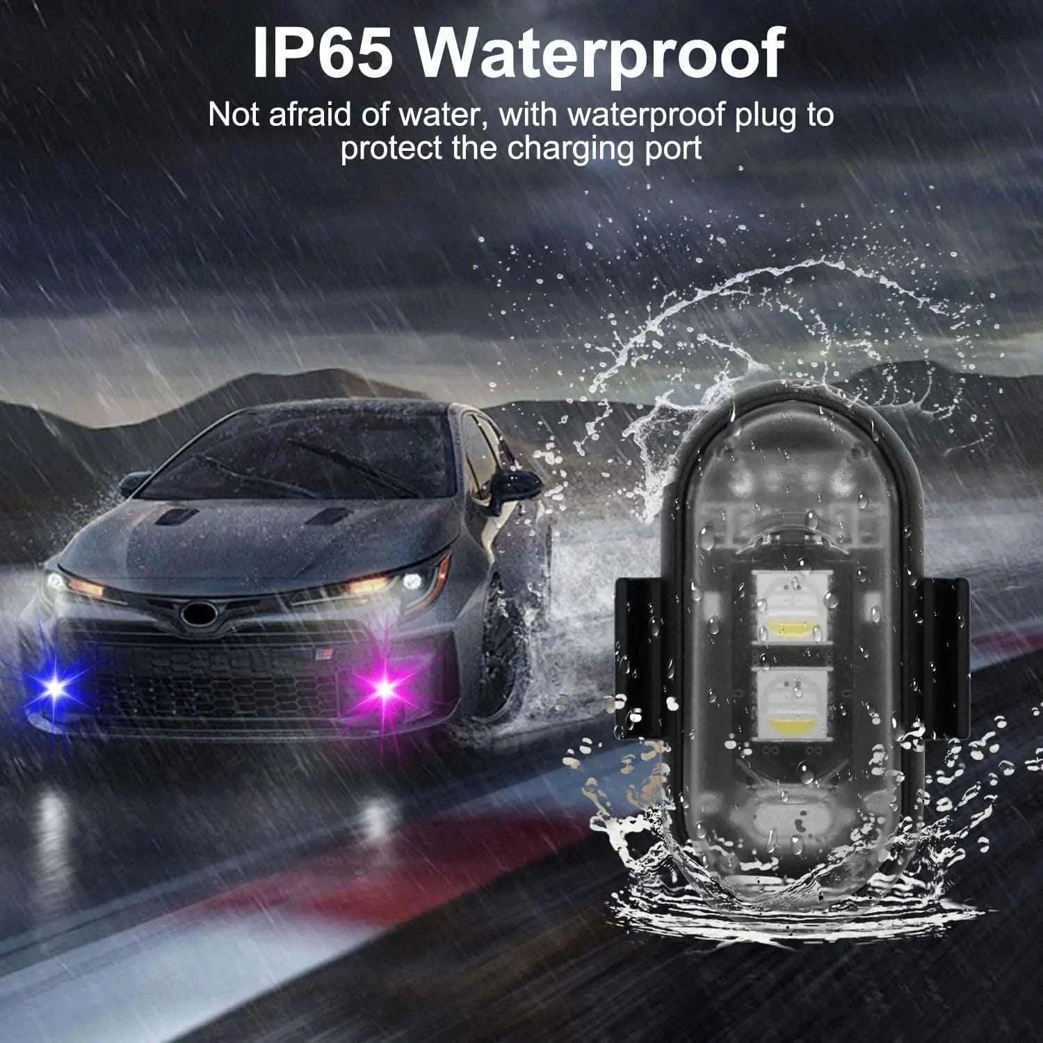 LED Strobe Lights Remote Control 8 Colors Anti-Collision Lights-8pcs