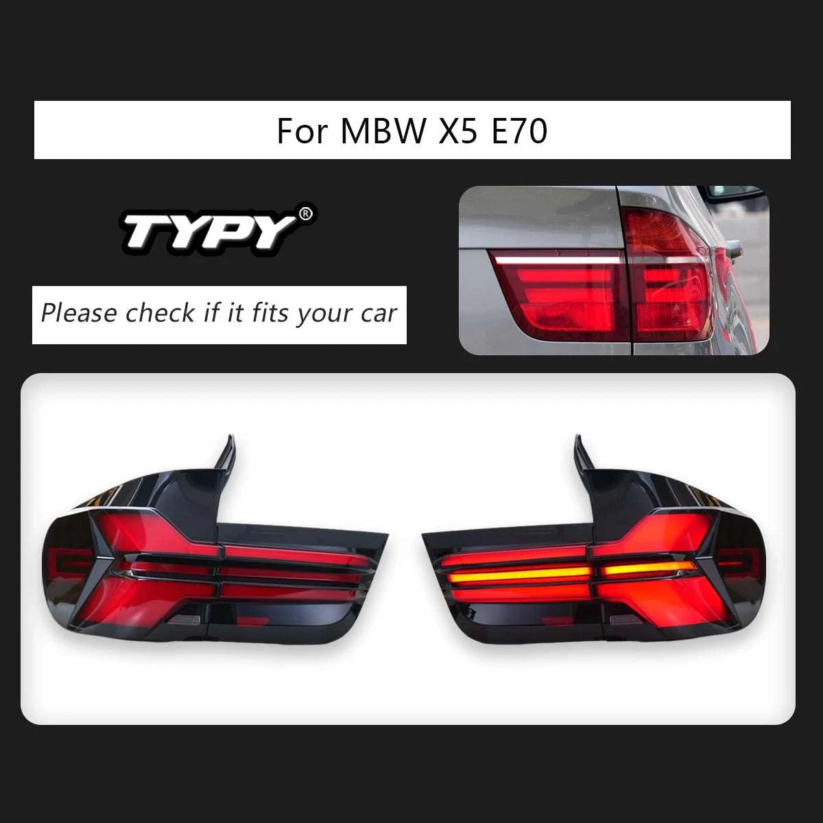 LED Tail Light Upgrade for BMW X5 E70 2007–2013 Dynamic Signal-United States / For X5 E70