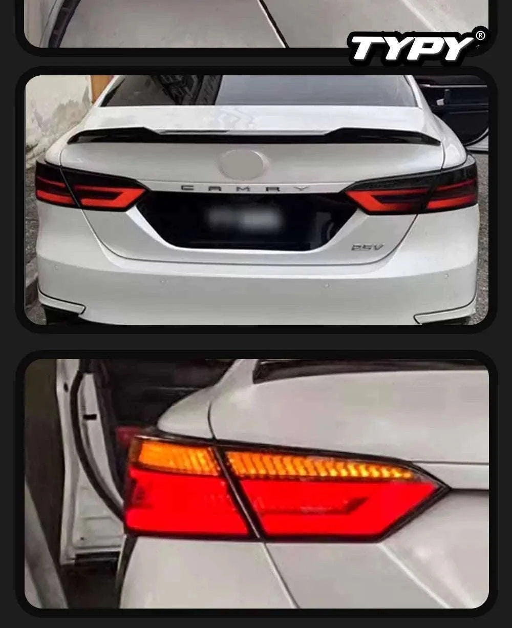 LED Tail Lights for Toyota Camry 2018–2022 with DRL Upgrade-Smoke / 1 set / China Mainland